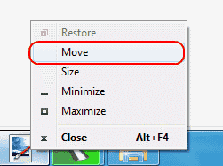 Windows option to Move window