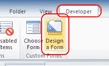 Outlook 2010 design a form button